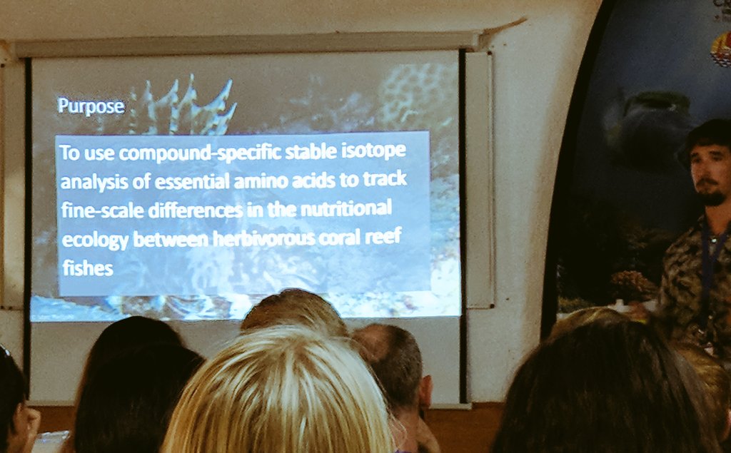 robert_p_streit's tweet photo. Great introduction to your talk @WhyOceansMATTer! Getting into details what stable isotopes really tell us. #ipfc10 #IPFC17 https://t.co/g9M5N7vl4b