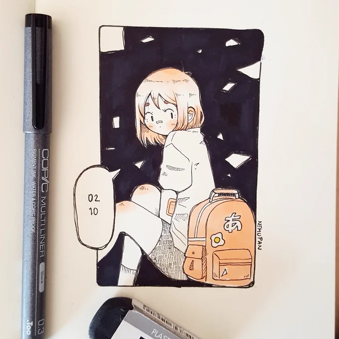 It's hard keeping up when you have to sew last minute cosplay ? #Inktober #inktober2017 
