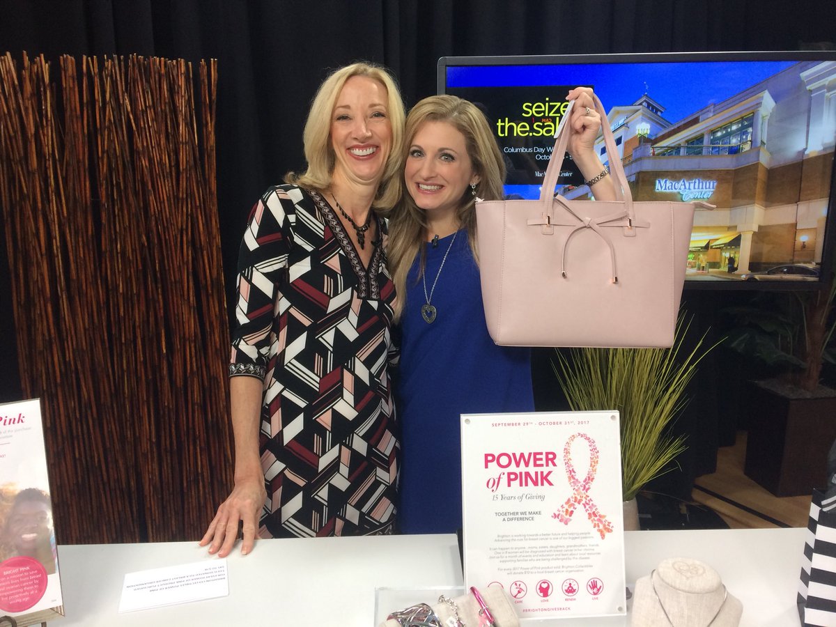 CherylNelsonTV's tweet photo. Thanks to our @macarthurcenter #DiscountDiva for sharing shopping secrets on #CoastLive @WTKR3! #sale #PowerOfPink #BreastCancerAwareness https://t.co/1wZKGkYQAk