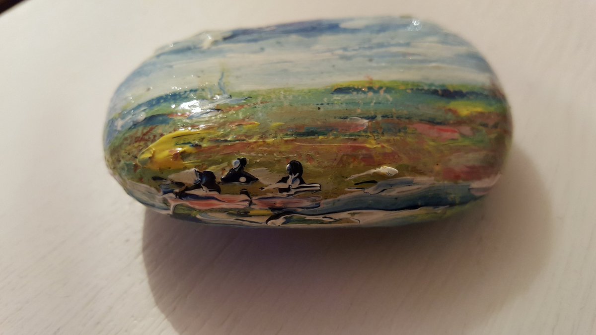 Pebble I painted is hidden in #Tewkesbury somewhere!