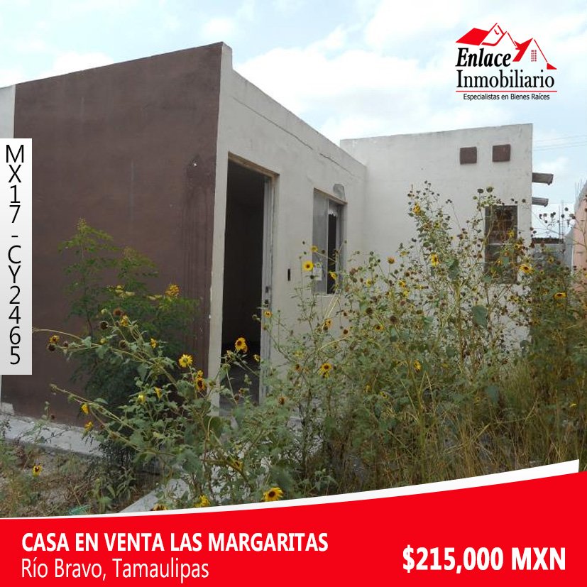 EnlaceInmob's tweet photo. #CasaEnVenta, ¡Gran precio!, en Margaritas, fraccionamiento privado, ubicada en la ciudad de Río Bravo, Tamaulipas. https://t.co/GWf7gRS6Df