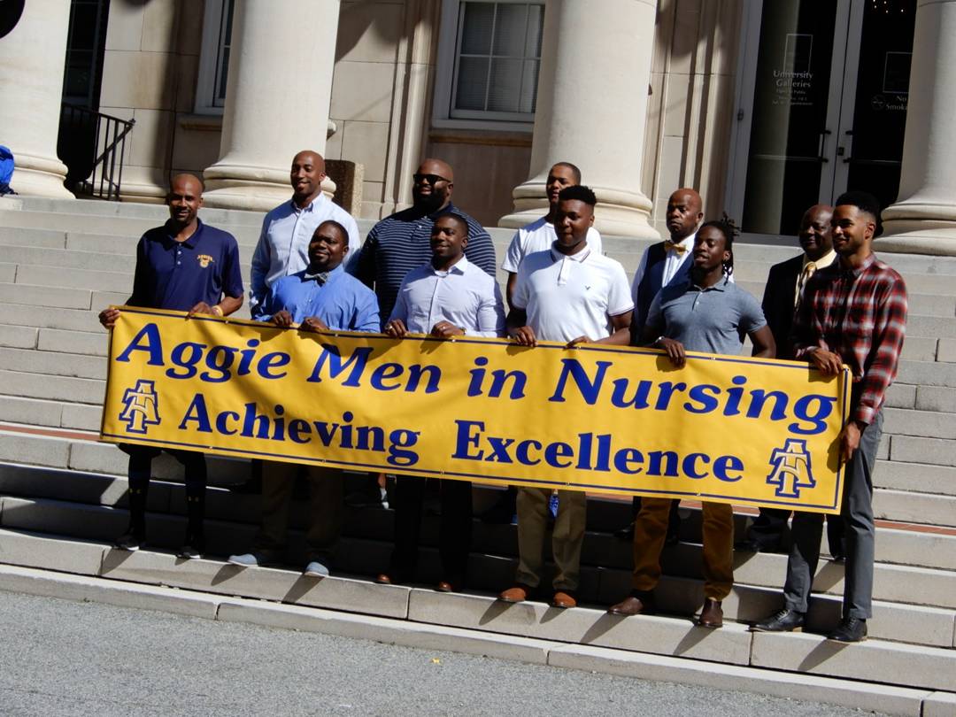 ncatsuaggies's tweet photo. Celebrating and honoring #AggieMenOfExcellence. #NCAT @aggie_nurses #NCATHC #NCAT https://t.co/bhTRLc8xcy