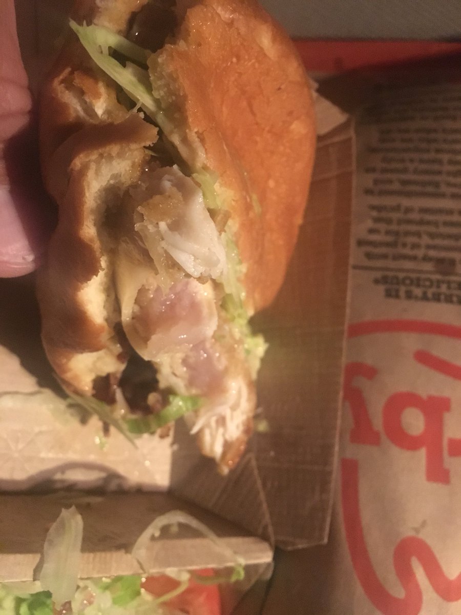 GRP_Racing's tweet photo. @Arbys big time failure! You may want to pray that I don’t get food poisoning from this!! #rawchickencankill! https://t.co/tzchP5CQSn
