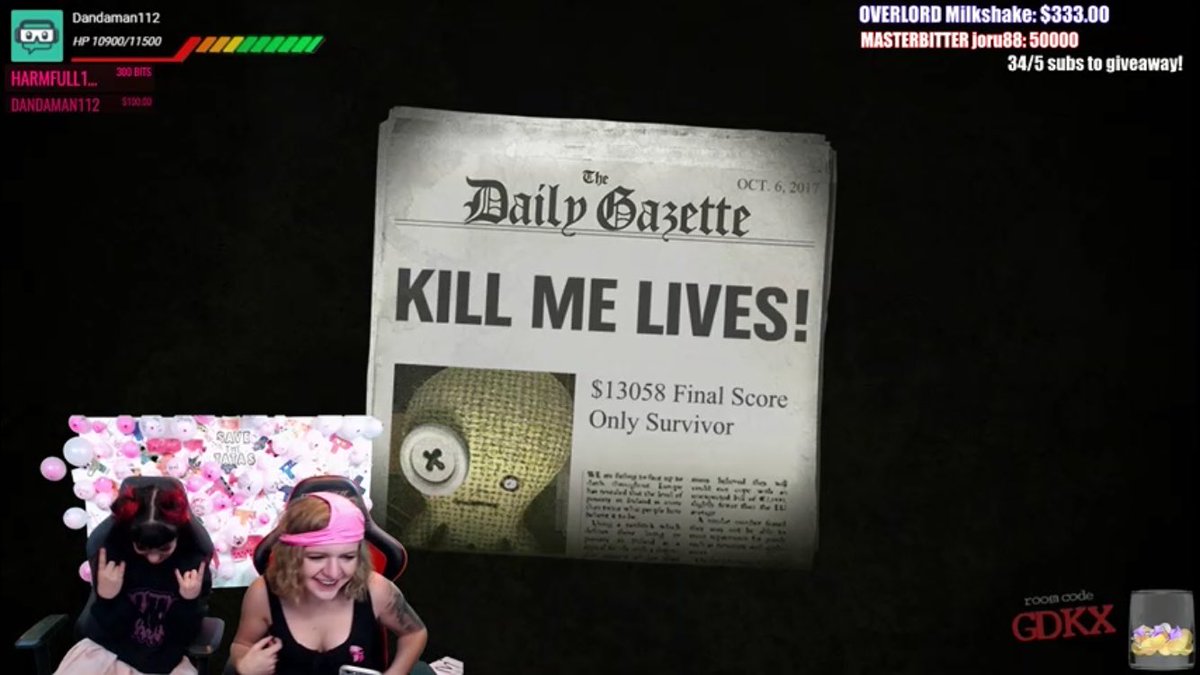jimmyjr88's tweet photo. What a way to end this Tata saving 24 hour stream with @WatchGirlsPlay. CONGRATS!!!! 🎉🎉🎉🎉 #BreastFriends #ForTheTatas https://t.co/HxZVO4DIdd