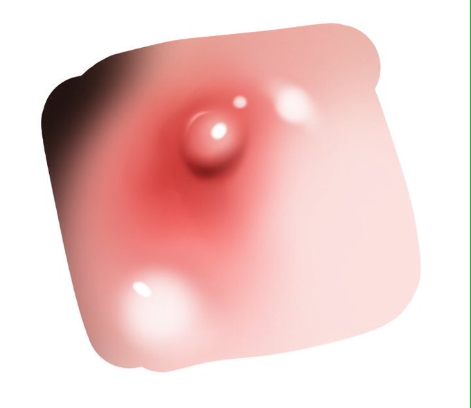 乳首ではありませんw ただの塗り実験です。 