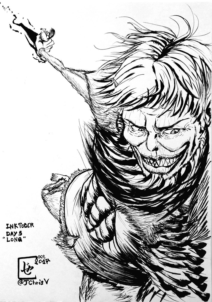 B4 Jc Inktober Day 5 Long That Son Of A Bitch Was A Pleasure To Draw Shingekinokyojin Beasttitan Season3 進撃の巨人 まだかな ジーク イェーガー T Co 1ssjypncmq