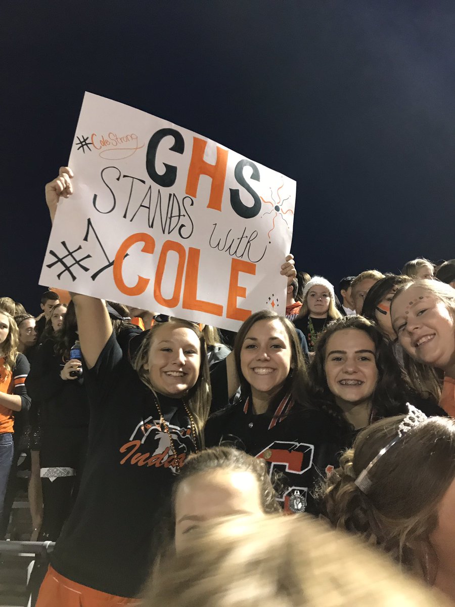 DanekEnglish10's tweet photo. So, so, so, so proud of our student section and community. #ForCole https://t.co/8fx2B29CIm