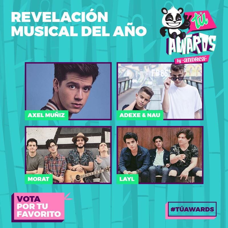 warnermusicmex's tweet photo. .@jesseyjoy .@mariobautista_ @AxelMuniz_Music @urbandfive @SweetCalifornia nominados a los #TúAwards voten aquí >> https://t.co/hwew71aJjg https://t.co/A3oi96eF8d