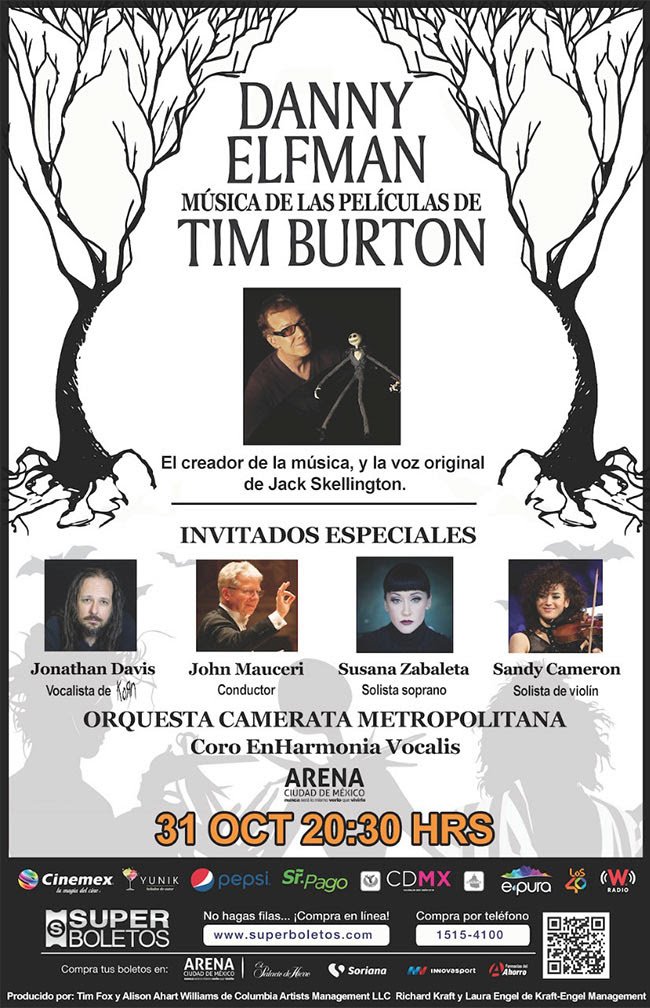 radiocooltour's tweet photo. #DannyElfman acompañado de el talento de @SusanaZabaleta y mas invitados, entra al enlace para conocer los detalles: https://t.co/EtZS92a98h https://t.co/rbILmSPPPT