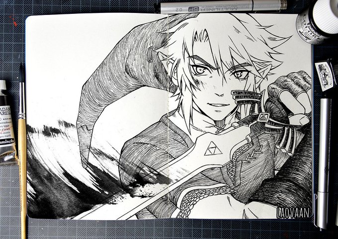Pheww it's late but I made it ? #Inktober2017 #inktoberday6 #inktober #nintendo #Zelda 