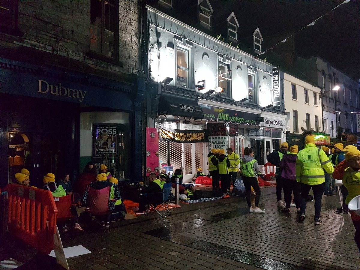 Just some of our #sleepout4simon gang outside <a href="/56central/">56 Central</a> tonight.