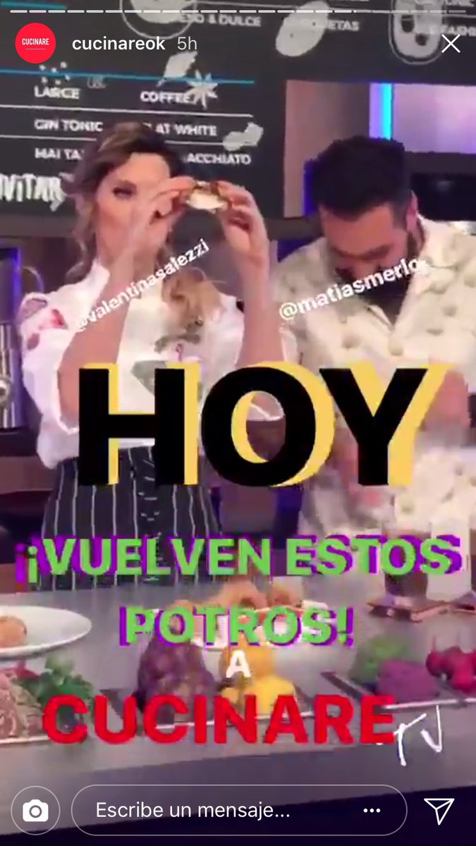 Está noche volvemos con <a href="/valesalezzi/">valentina salezzi</a> a <a href="/cucinareok/">Cucinare</a> por <a href="/eltreceoficial/">eltrece</a> !!!