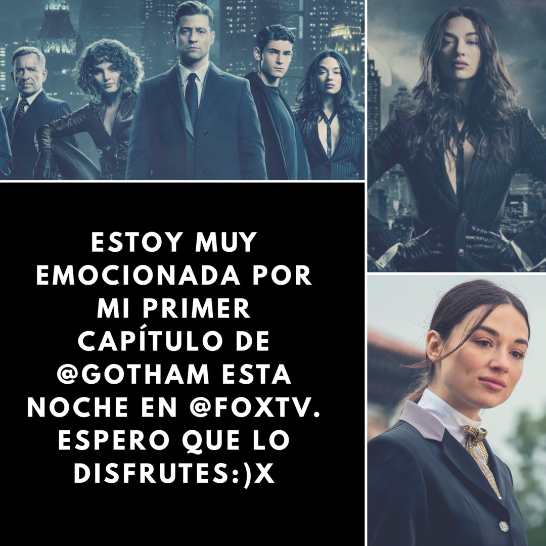 crystalreedchi's tweet photo. INFO| @CrystalmReed twitteó sobre su primer capítulo en Gotham. https://t.co/zNzOUEKJ6D