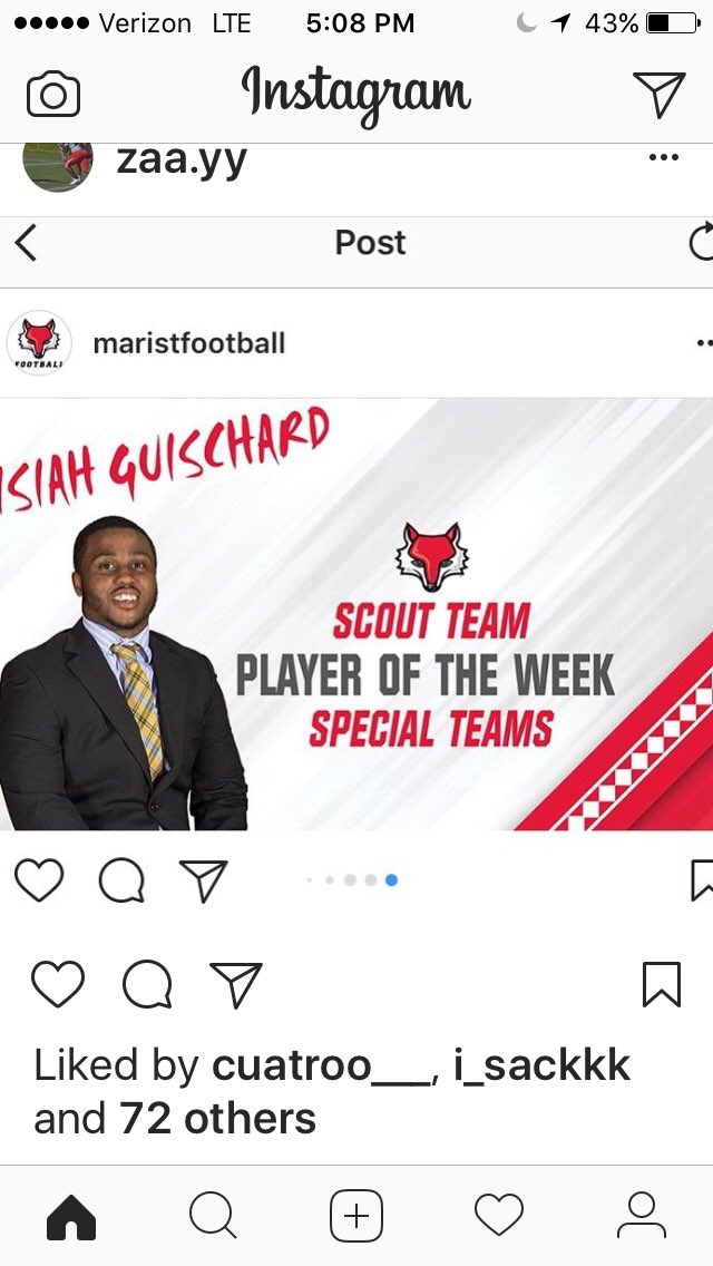 Former <a href="/KIPPNYCFootball/">KIPPNYCFootball</a> baller Isiah Guischard making a name for himself <a href="/Marist_Football/">Marist Football</a>. We are proud <a href="/pwobyrne/">Peter O'Byrne</a> @dvilleg1 <a href="/KIPPNYC/">KIPP NYC</a> @cap72