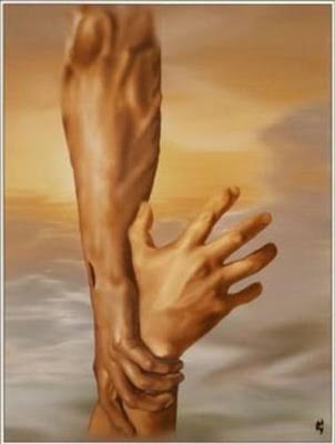 Fé é um ato de alguém esteder a mão para Deus e receber dele a Salvação e as demais bênçãos. À graça é a mão de Deus estendida p/ o homem.