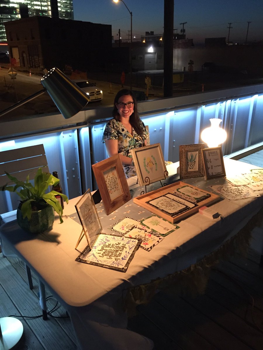 gwsauls's tweet photo. Ayyy, we out at the #Boxyard in #Tulsa tonight 8-11 showcasing watercolors painted by my talented wife! COME ON DOWN! https://t.co/9ciLt9CVxM