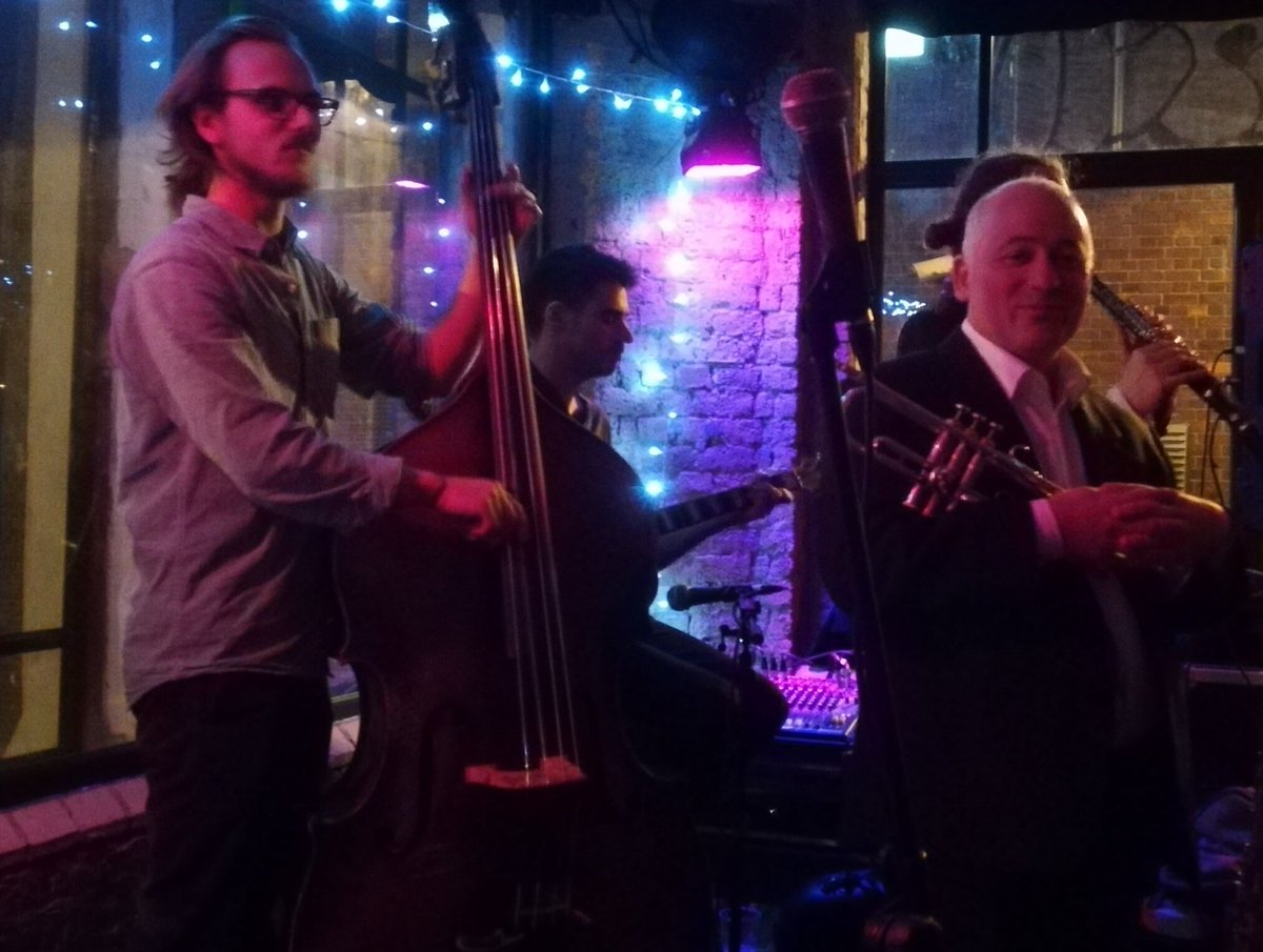 We had the pleasure of playing with <a href="/EnricoTomasso/">Enrico Tomasso</a>  this evening at <a href="/arcolabar/">Arcola Bar</a> . Swinging.