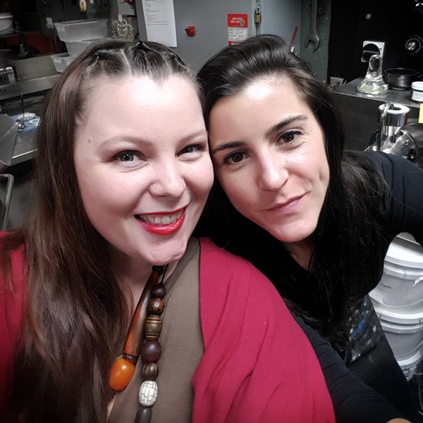 DevilMayWear's tweet image. Erin joined by Jessica from Kroma on GI for World Smile Day! Love our GI family! #kromaartistacrylics #devilmaywear #smile #loveyoursmile