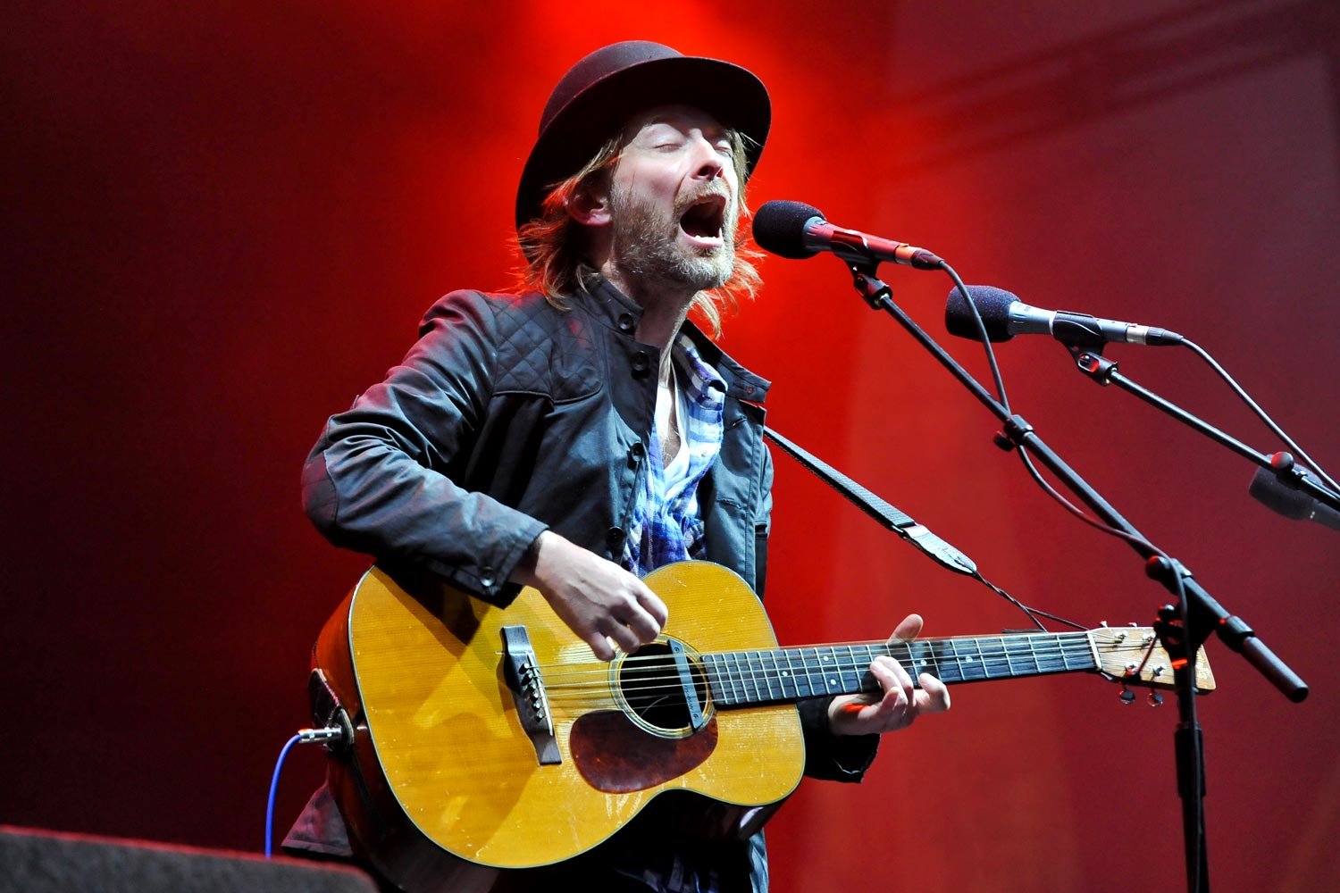 Happy birthday to Thom Yorke, born on 7 Oct 1968, vocals, guitar, keyboards, Radiohead.   