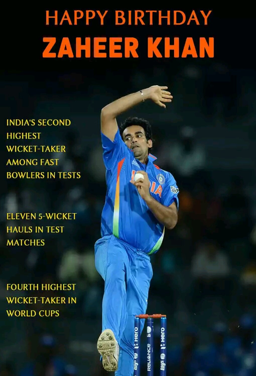 Happy birthday Zaheer Khan 