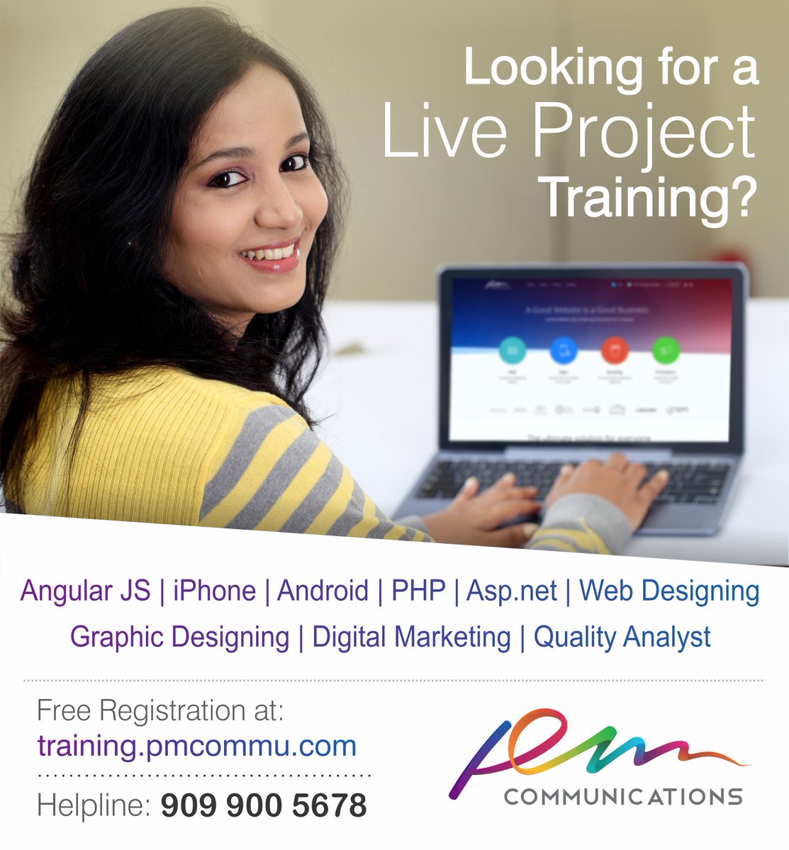 pmcommu1's tweet photo. Looking for a Live Project Training?
Call us: 9099005678 | Get Register at: https://t.co/mmRBjMEiCc
#web #app #branding #promotions #pmcommu https://t.co/e4HttIhIUC