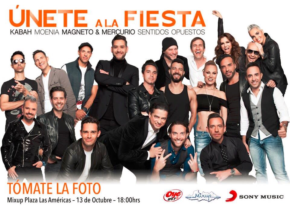 kabah_oficial's tweet photo. ¡Seguimos con las buenas noticias! El próximo 13 de octubre los esperamos en @MixupTeam Plaza Las Américas 🙌🏻 #ÚneteALaFiesta 📸 https://t.co/N0WbqJjKrF