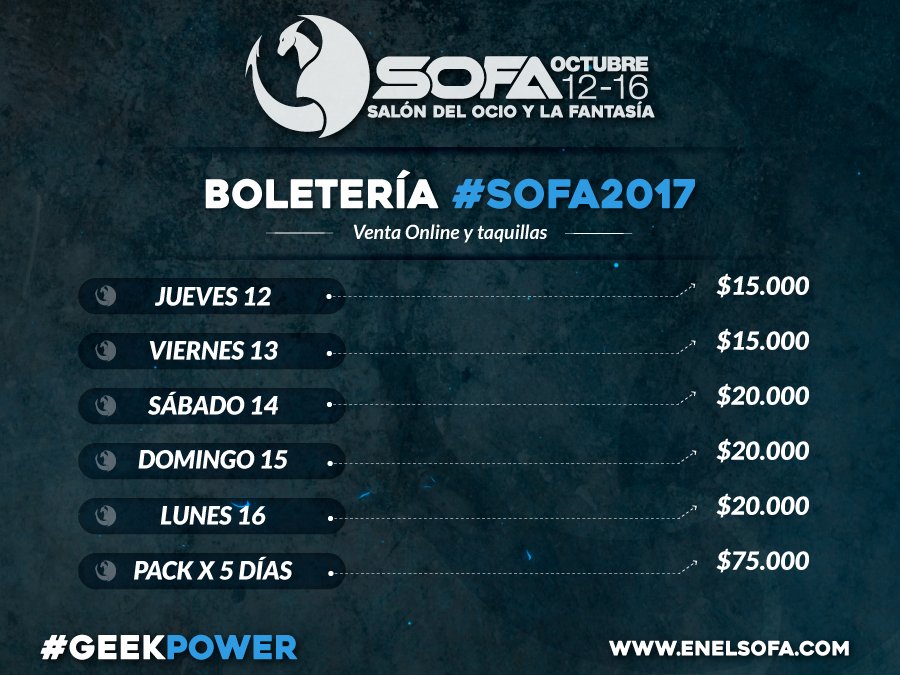CorferiasBogota's tweet photo. Si eres de los que lleva esperando #SOFA2017… ¡Este es el momento de asegurar tu entrada!

Hazlo aquí: https://t.co/82jhsm5yY7 https://t.co/Y2ijuDKn52