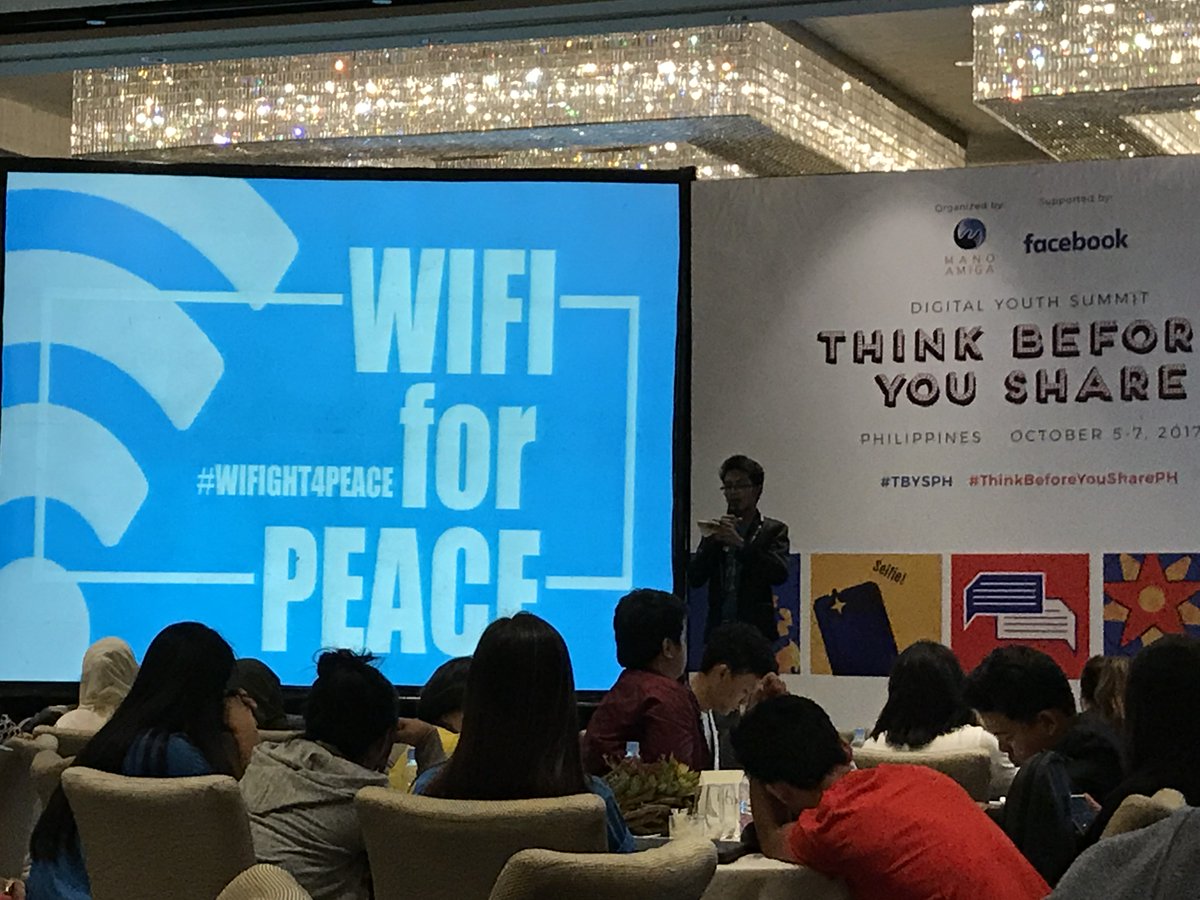 DPauromINQ's tweet photo. @TIP1962official @MCLkamalayan @jurongkiko @RootsKatipunan @WasteWatchPh #WIFight4Peace, a program to keep tech-savvy youth from getting into "e-trouble" #ThinkBeforeYouSharePH #TBYSPH https://t.co/WHKlrMOPts