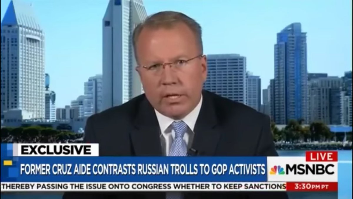 Emolclause's tweet photo. @tedcruz @GOP Sen Cruz aide said Russian .@Twitter Trolls attacked them ONLY when they criticized #Trump #TheResistance #CNN #MSNBC https://t.co/4moqspxJFy