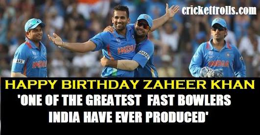 Happy birthday Zaheer Khan, former Indian pacer turns 39 today.....  happy birthday        