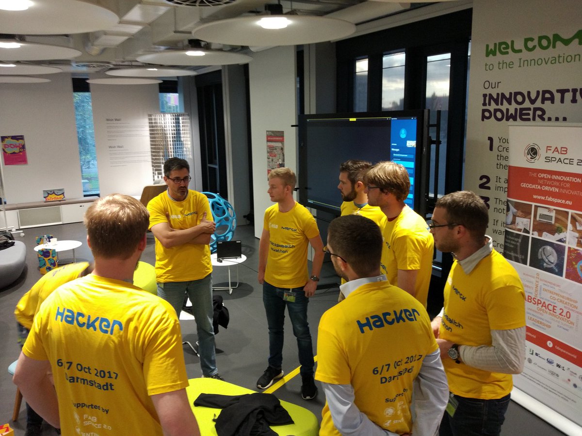 pablo_ru1z's tweet photo. Last hours in joint @esa @merckgroup #Space2Health hackathon. Here an image from the kickoff yesterday evening. https://t.co/f4ZVqHQk1H