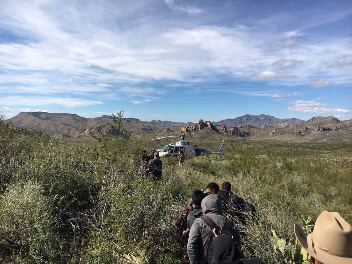 CBPWestTexas's tweet photo. #AMO #AlpineAirUnit and #USBP apprehend 12 illegal aliens from Guatemala near Marfa, TX.  #CBP https://t.co/7VkzhGLux7
