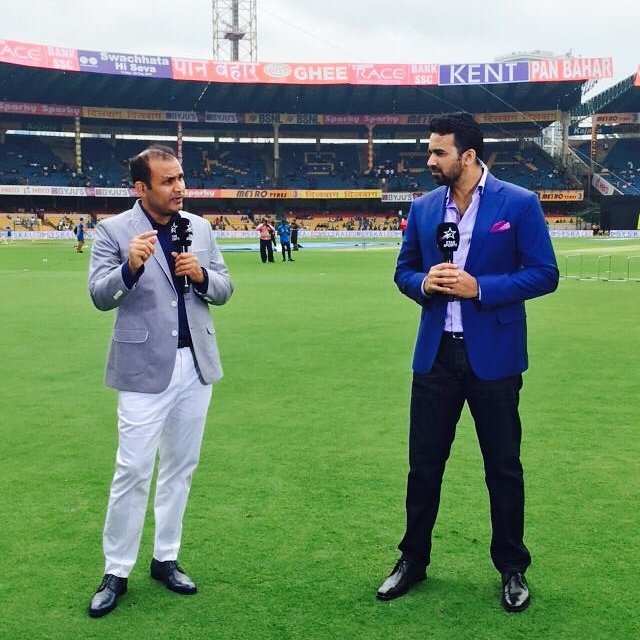 virendersehwag's tweet photo. Happy Birthday to one of India's greatest ever bowler and one of the sharpest cricketing brain, Gyaan Baba @ImZaheer  #LastBachelorsBirthday https://t.co/4EybZYwobb