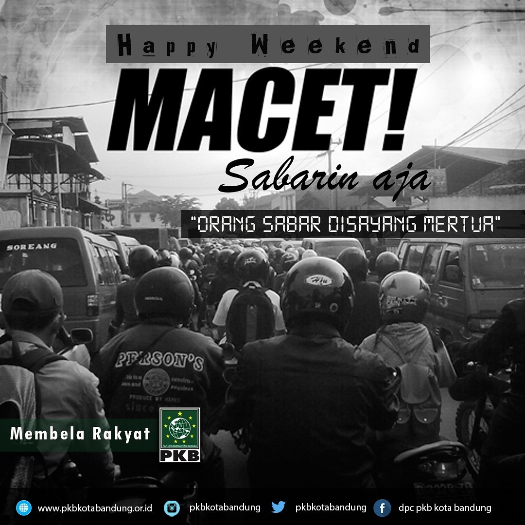Untuk warga kota Bandung dan sekitarnya selamat akhir pekan semoga bisa menjadi relaksasi dari kesibukan rutinitas keseharian 
<a href="/dpwpkbjabar/">DPW PKB JABAR</a>
