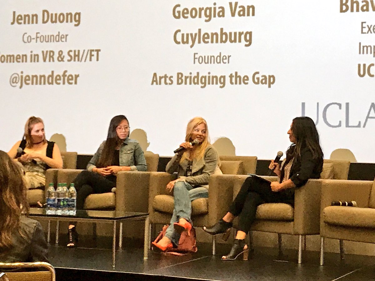 GeorgiaVanC's tweet photo. An honor to be talking #Socialimpact and #VR with these fine ladies today at @uclaanderson #LeVRage very #Grateful to be using #techforgood https://t.co/KQbCRYENn5