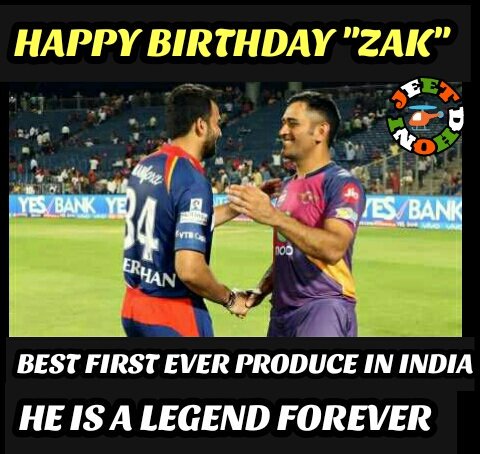 Happy birthday \"Zaheer Khan\"
Best first bowler India have ever produced.... He is a champion.. 