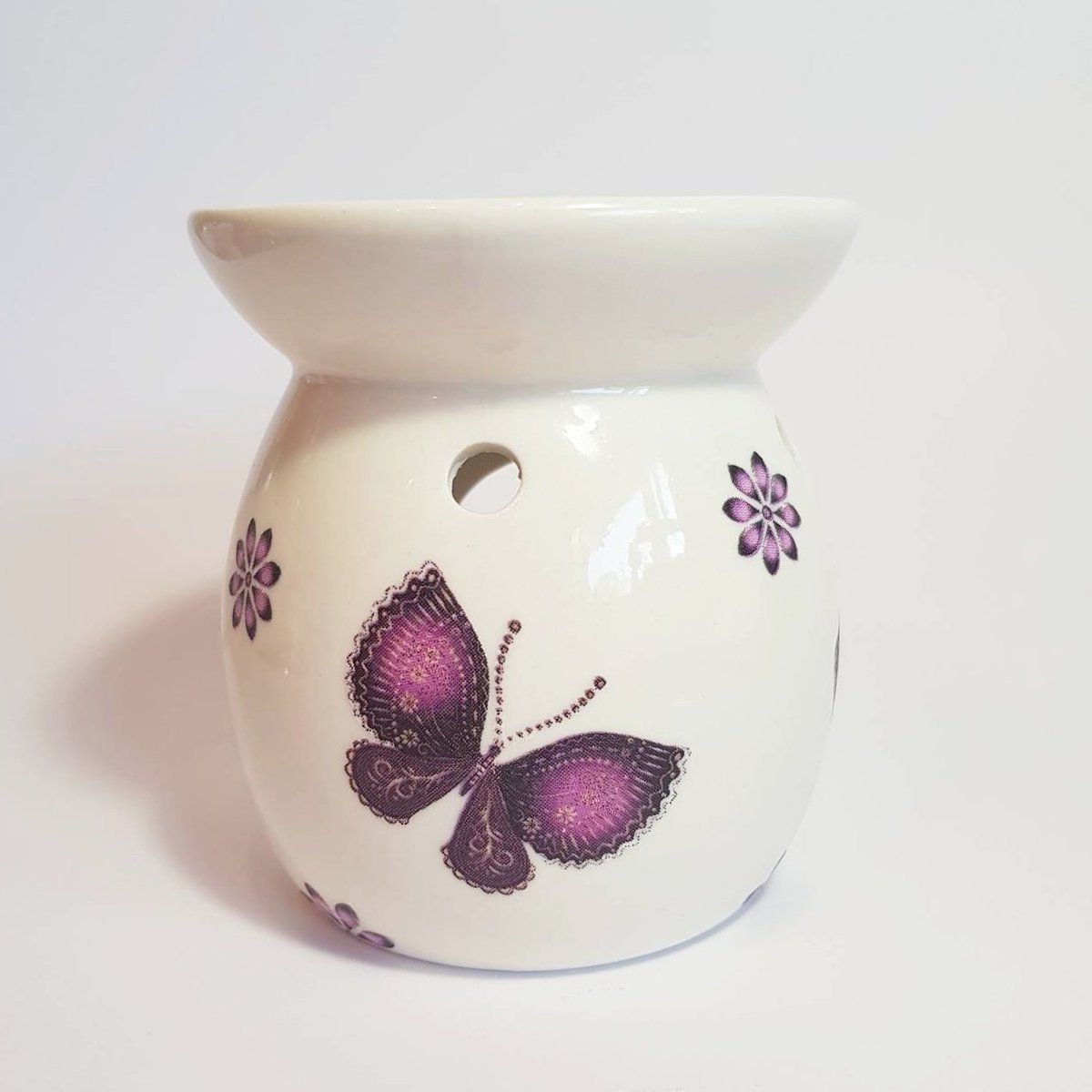 Purple #butterflies wax melt burner. Custom order. 
#craftbuzz #handmade