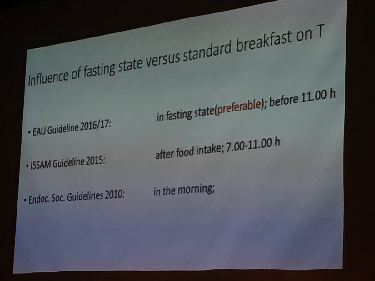 How to measure Testosterone? - fasting and before 11 AM #PRISMICMH #uroczech @CUS_CLS_JEP @HermanLeliefeld