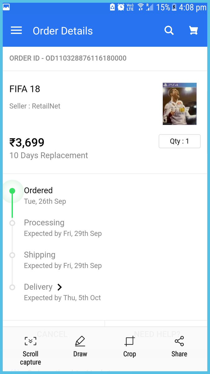 Mohnis08's tweet photo. @Flipkart
It's beyond delivery date and customer care doest cares to give an estimated delivery date.
Just because I pre paid for the order https://t.co/jOMav5WgjR