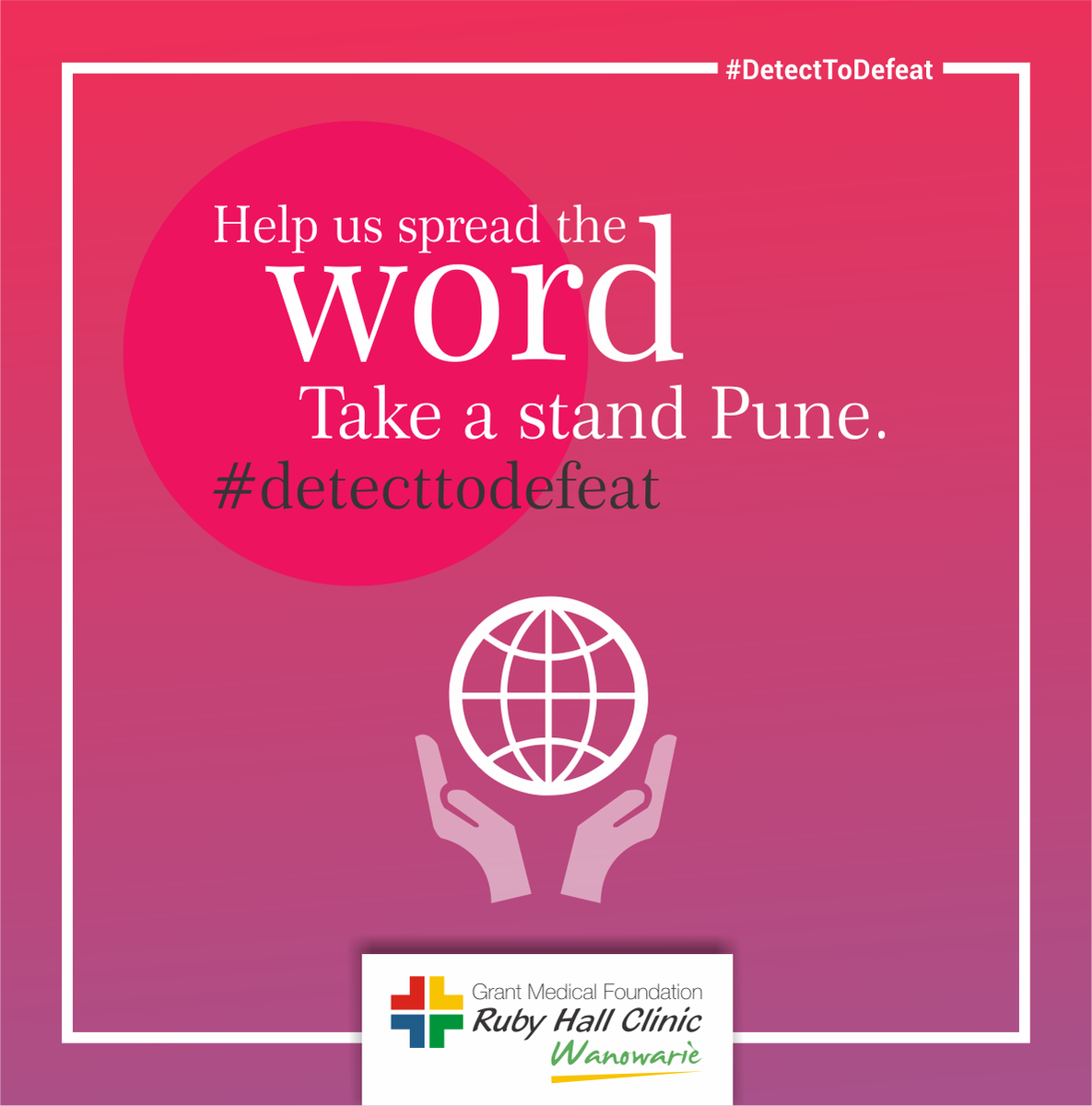 We pledge to help you defeat Breast Cancer.#pune #spreadtheword #detecttodefeat #takeaction #bringchange

Contact us wanowrie.rubyhall.com/content/contac…