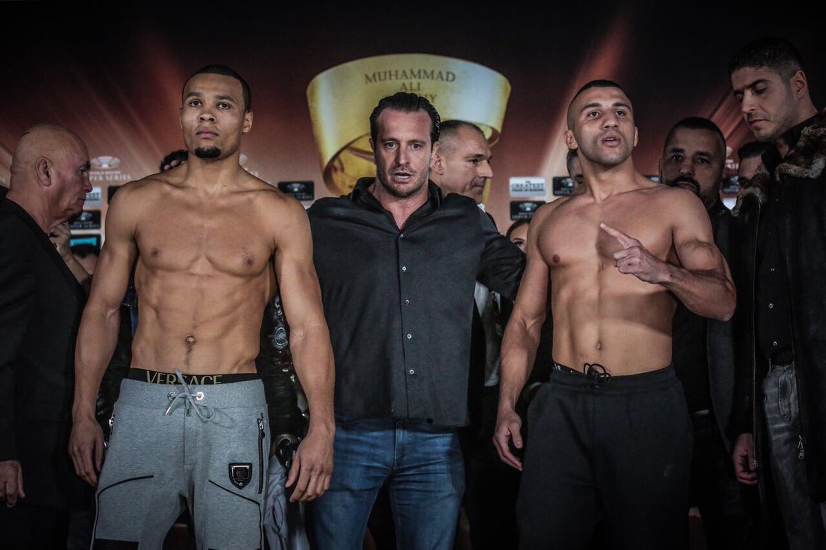 SauerlandBros's tweet photo. Talking over......It’s Fight Day!!!! 🇬🇧🇹🇷#AliTrophy #EubankYildirim #Week5 #Stuttgart https://t.co/sF7eBfr30E