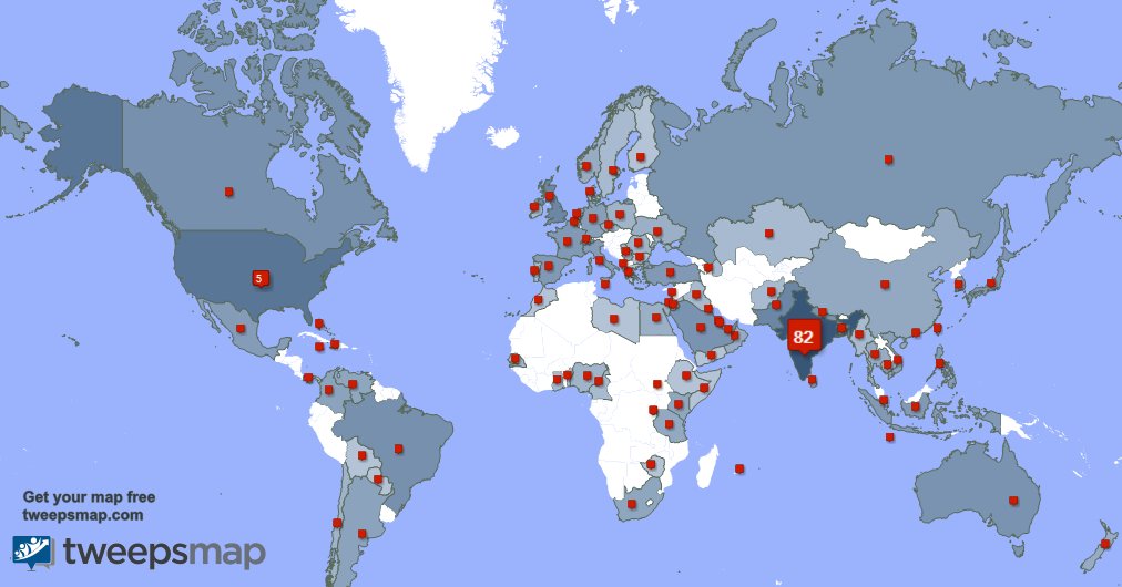 I have 66 new followers from India, USA, South Korea, and more last week. See tweepsmap.com/!Harish8hs