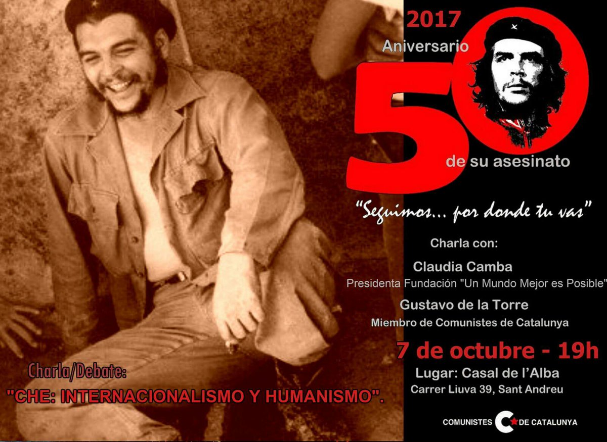 ASCCJM's tweet photo. https://t.co/b0QEMgLzCI @cubainformacion Desde Catalunya semana de Homenaje al Comandante Che Guevara https://t.co/ajShZlwDqR