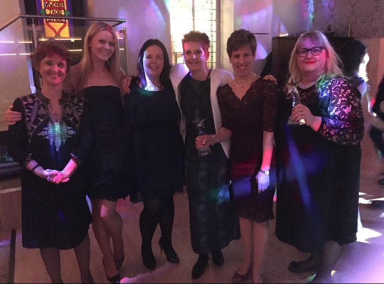 JPUHEd's tweet photo. Education team enjoying the Awards Ceremony- Employee of the Year Award @sarahhay5 and Educator Award @sharon_crowle 🏆 #proudofthePaget https://t.co/yL6ypX82Pp