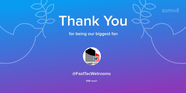 andrewcussons's tweet photo. Our biggest fans this week: @FastTecWetrooms. Thank you! via https://t.co/tNL6tlol8M https://t.co/4b2ZTgj8tt