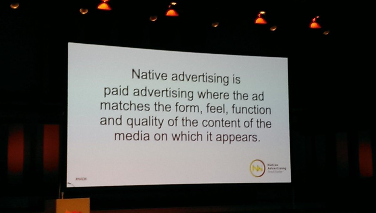 magazinemediaBE's tweet photo. Definition #nativeadvertising @jesperlaursen #MAGnify2017 https://t.co/Vz0b3205OU