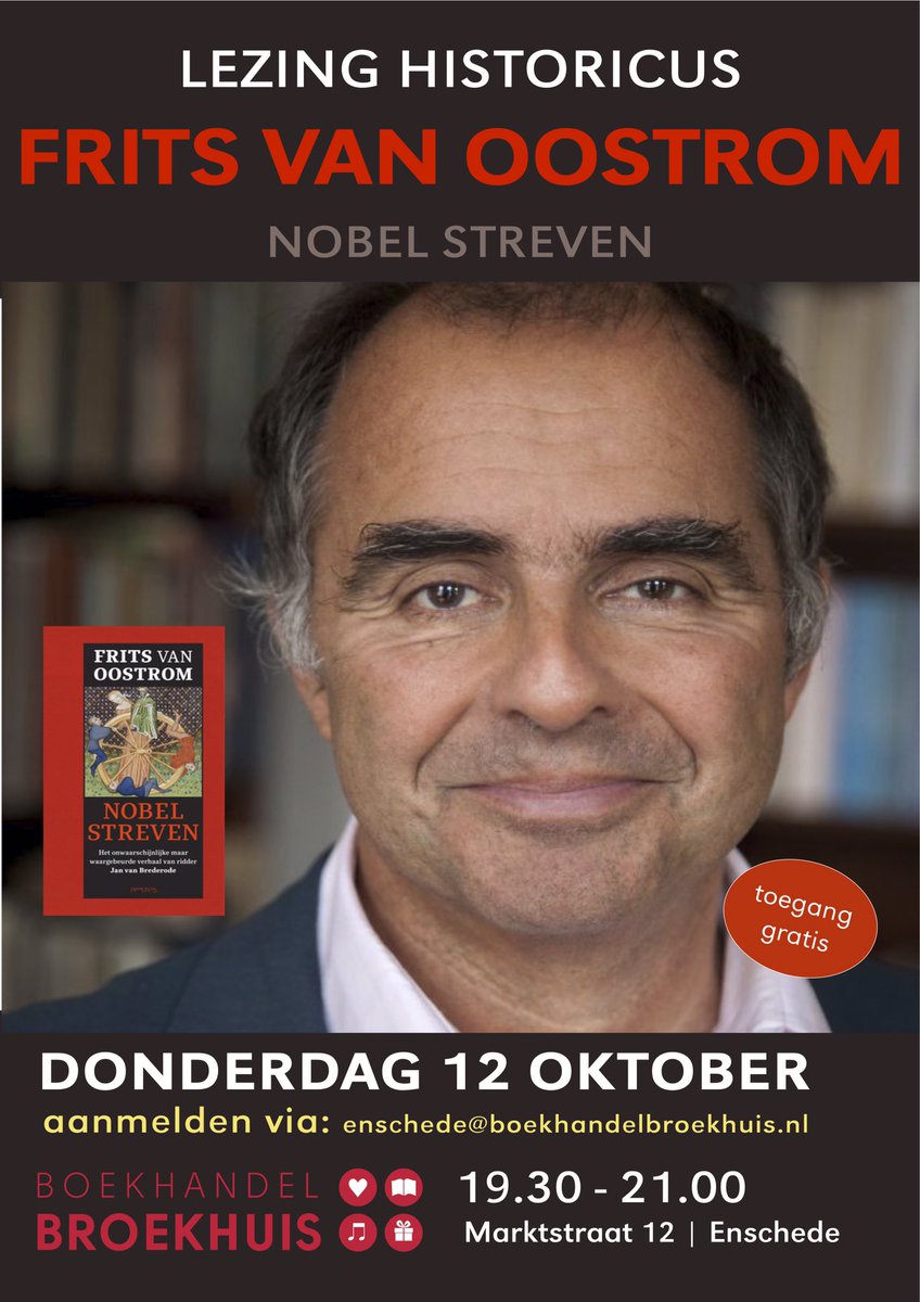LEZING HISTORICUS FRITS VAN OOSTROM

Broekhuis Enschede. 
Donderdag 12 oktober vanaf 19.30 uur.