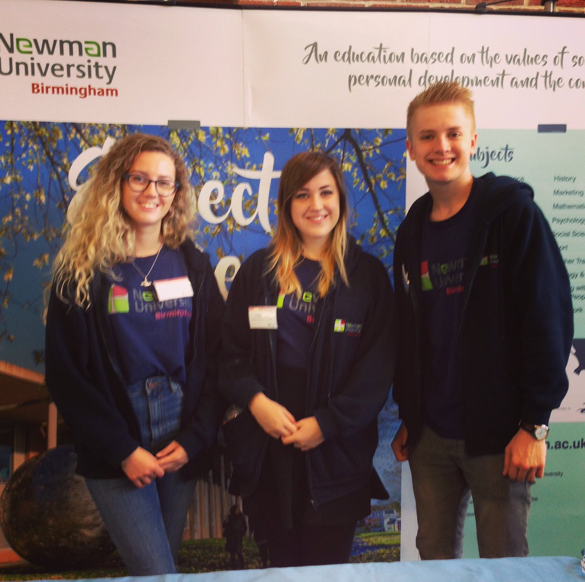 Newman_Uni's tweet photo. Today's our #OpenDay! Come along to find out what studying at Newman is like #DestinationNewman https://t.co/XFMPNHcSXw