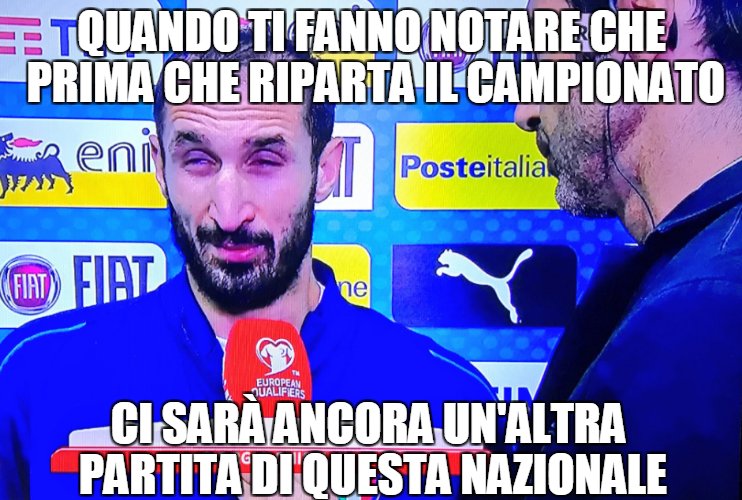 fanta9news's tweet image. ... e buongiorno (forse). 😞😓😫
#ItaliaMacedonia #ItaMac #Russia2018 
#WCQ2018 #Ventura #Chiellini 
#fantacalcio #Fantanine
@ComunqueItalia