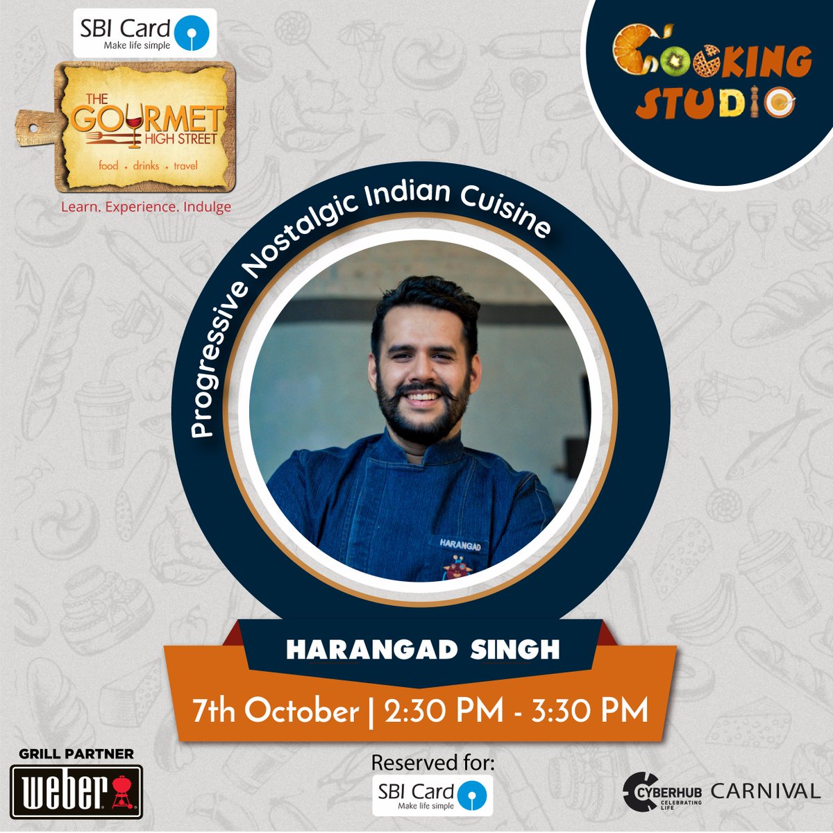 GourmetHighSt's tweet photo. For recipes that stir nostalgia, we've got Chef Chef Harangad Singh to recreate the magic for you at #SbiCardTheGourmetHighStreet. https://t.co/3vRuy0DeoO